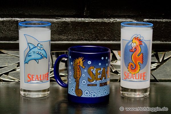 Sealife Cápa és Tengeri csikó pohár és Sealife tengeri csikó bögre